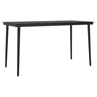 7 Piece Garden Dining Set Black Payday Deals