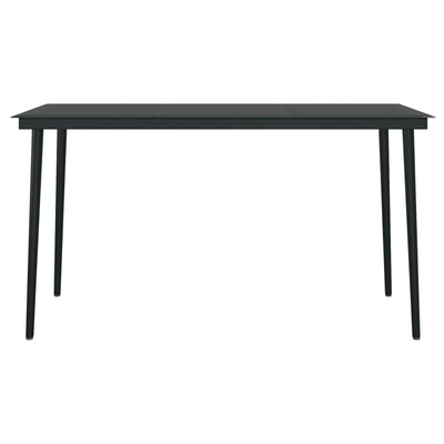 7 Piece Garden Dining Set Black Payday Deals