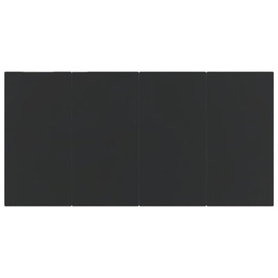 7 Piece Garden Dining Set Black Poly Rattan and Steel Payday Deals