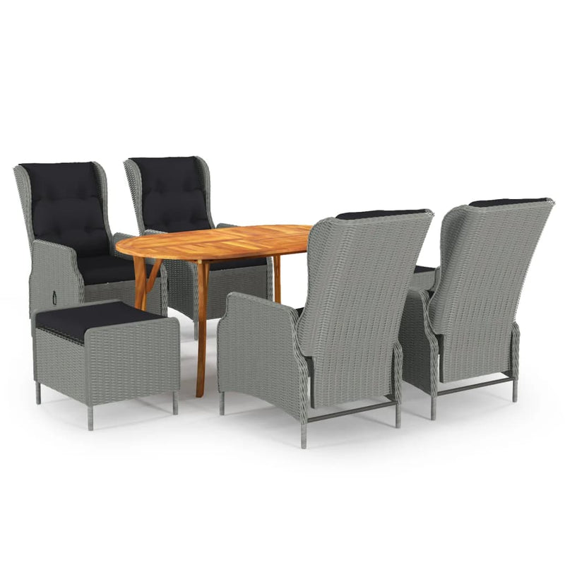 7 Piece Garden Dining Set Light Grey Payday Deals