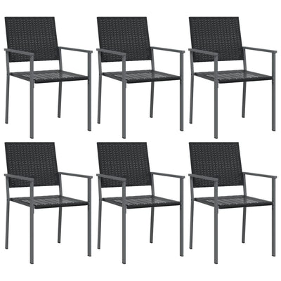 7 Piece Garden Dining Set Poly Rattan and Steel Payday Deals