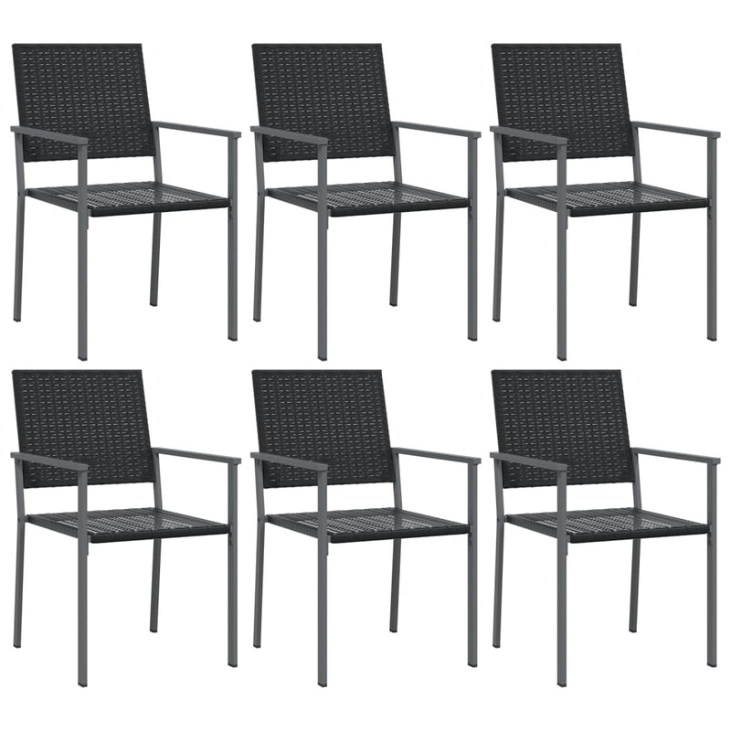 7 Piece Garden Dining Set Poly Rattan and Steel Payday Deals
