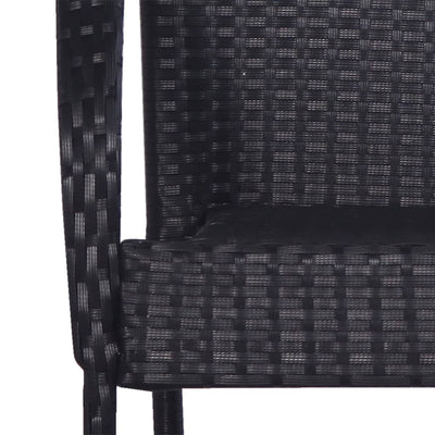 7 Piece Garden Dining Set Poly Rattan Black Payday Deals