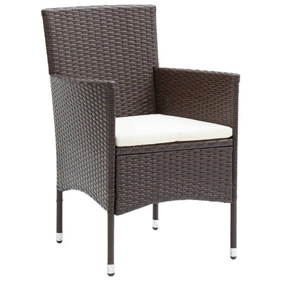 7 Piece Garden Dining Set Poly Rattan Brown Payday Deals