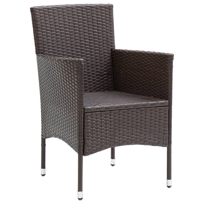 7 Piece Garden Dining Set Poly Rattan Brown Payday Deals
