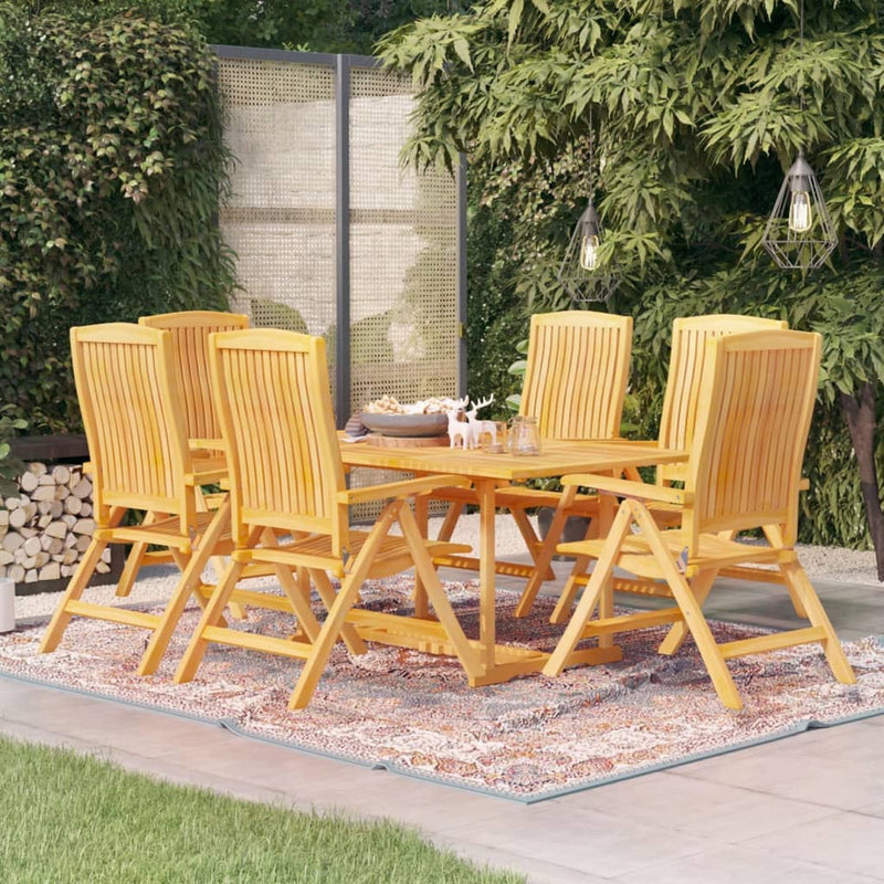 7 Piece Garden Dining Set Solid Teak Wood Payday Deals