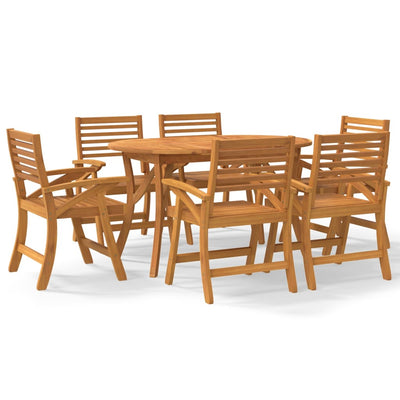7 Piece Garden Dining Set Solid Wood Acacia Payday Deals