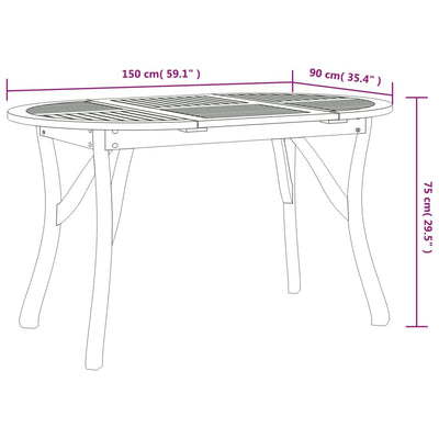 7 Piece Garden Dining Set Solid Wood Acacia Payday Deals