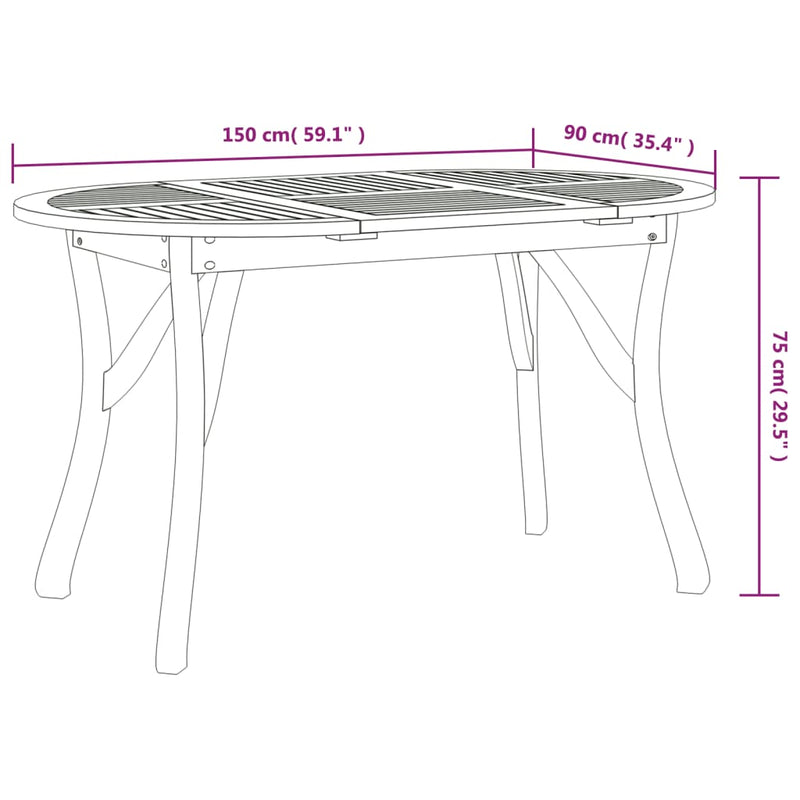 7 Piece Garden Dining Set Solid Wood Acacia Payday Deals