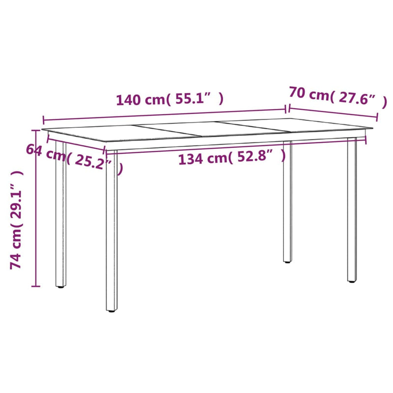 7 Piece Garden Dining Set with Cushions Black Payday Deals