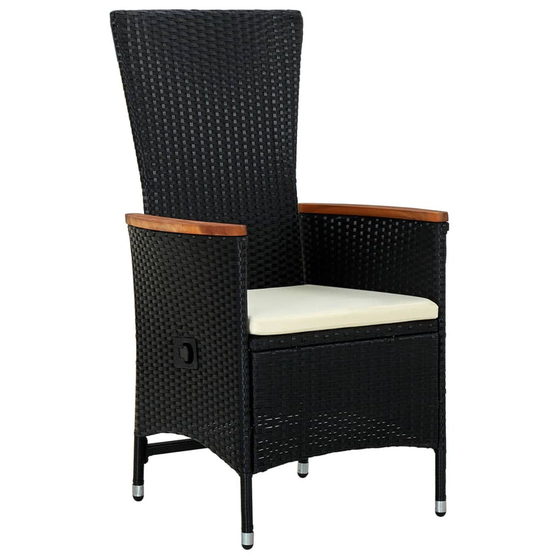 7 Piece Garden Dining Set with Cushions Black Payday Deals