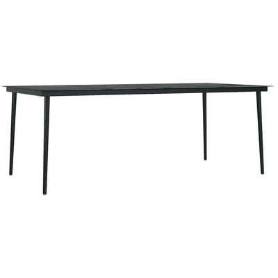 7 Piece Garden Dining Set with Cushions Black Payday Deals