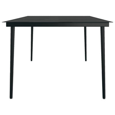 7 Piece Garden Dining Set with Cushions Black Payday Deals