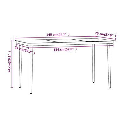 7 Piece Garden Dining Set with Cushions Brown and Black Payday Deals
