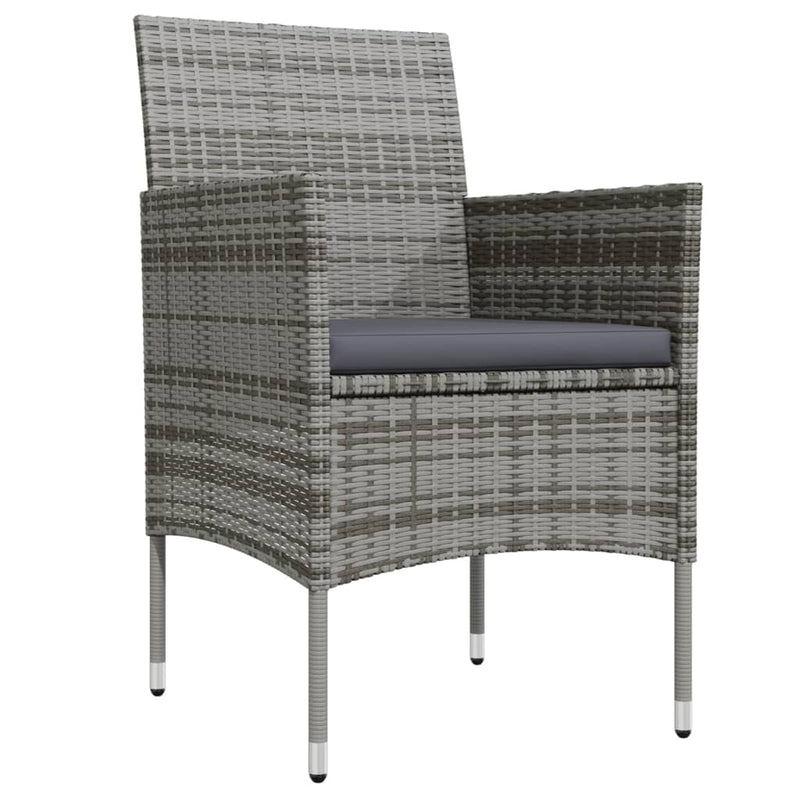 7 Piece Garden Dining Set with Cushions Grey and Black Payday Deals