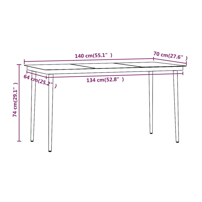 7 Piece Garden Dining Set with Cushions Grey and Black Payday Deals