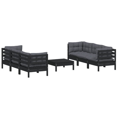 7 Piece Garden Lounge Set with Anthracite Cushions Pinewood Payday Deals
