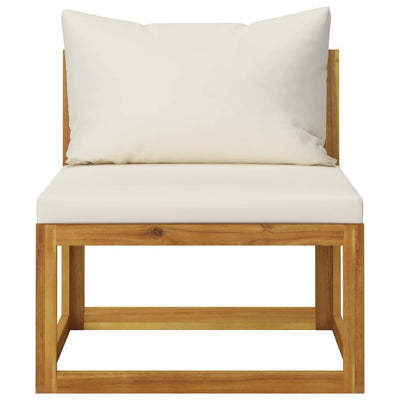 7 Piece Garden Lounge Set with Cushion Cream Solid Acacia Wood Payday Deals