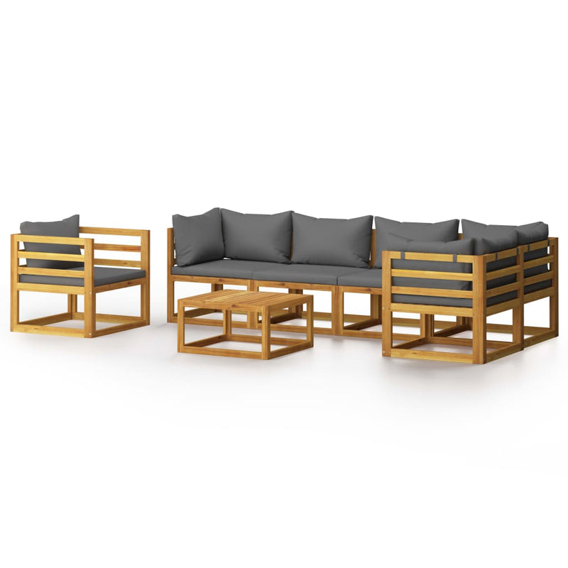 7 Piece Garden Lounge Set with Cushion Solid Acacia Wood Payday Deals