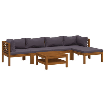 7 Piece Garden Lounge Set with Cushion Solid Acacia Wood Payday Deals