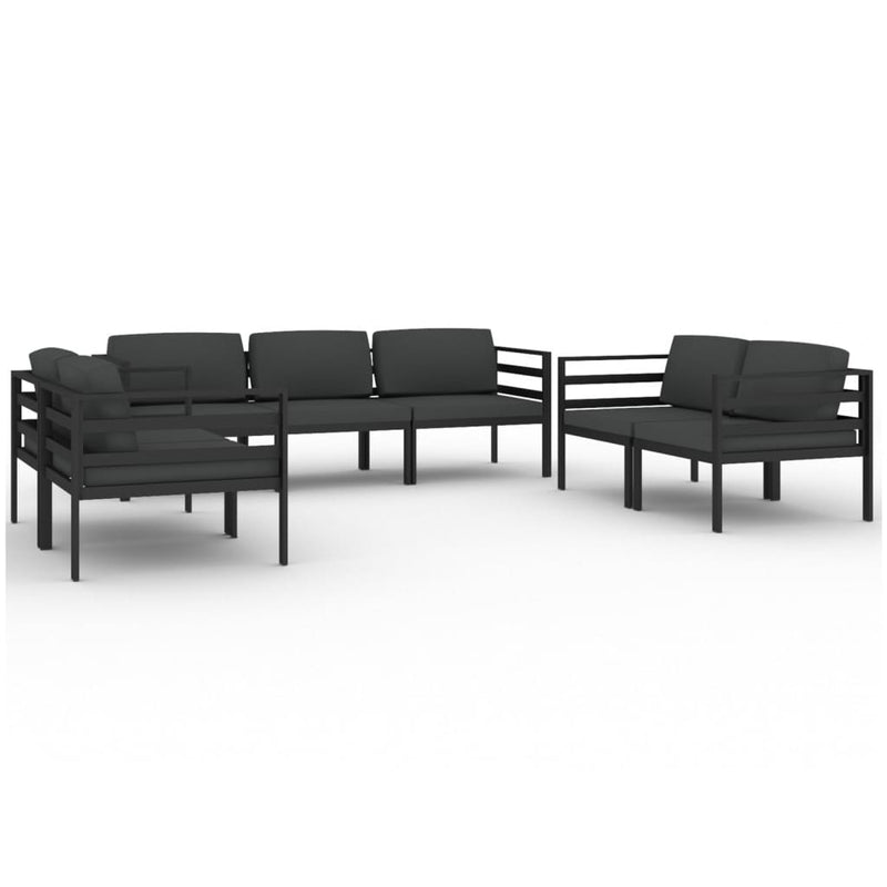 7 Piece Garden Lounge Set with Cushions Aluminium Anthracite Payday Deals