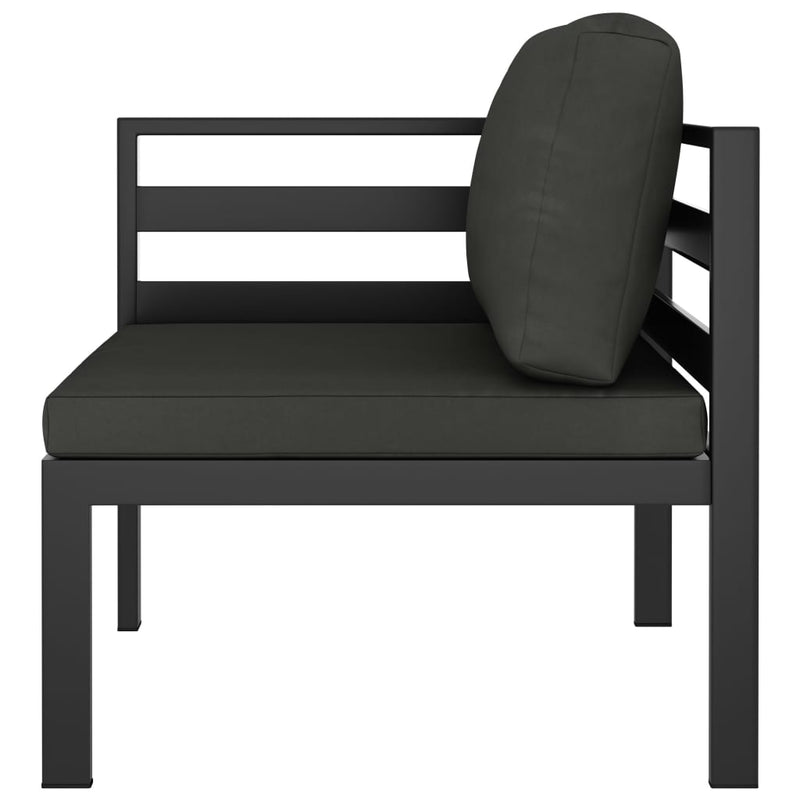 7 Piece Garden Lounge Set with Cushions Aluminium Anthracite Payday Deals