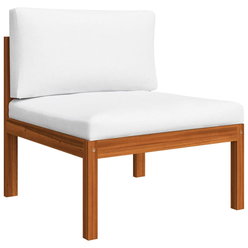 7 Piece Garden Lounge Set with Cushions Cream Solid Acacia Wood Payday Deals