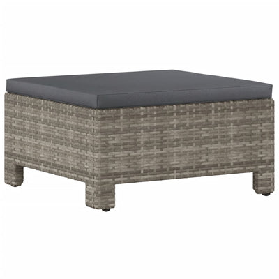 7 Piece Garden Lounge Set with Cushions Grey Poly Rattan Payday Deals