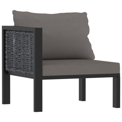 7 Piece Garden Lounge Set with Cushions Poly Rattan Anthracite Payday Deals