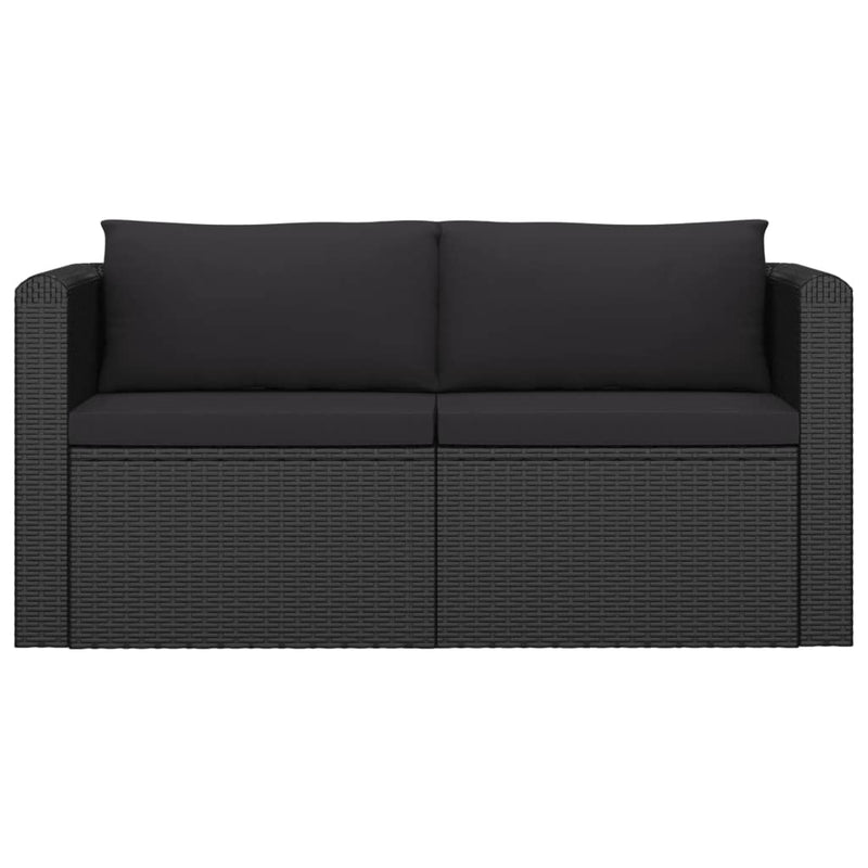 7 Piece Garden Lounge Set with Cushions Poly Rattan Black Payday Deals