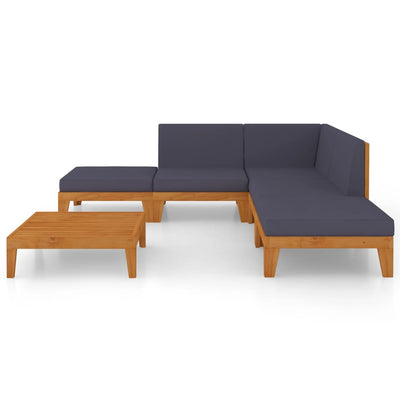 7 Piece Garden Lounge Set with Cushions Solid Acacia Wood Payday Deals
