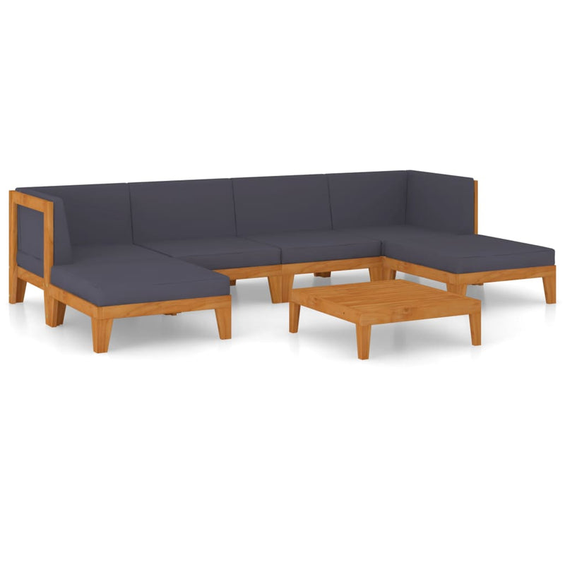 7 Piece Garden Lounge Set with Cushions Solid Acacia Wood Payday Deals