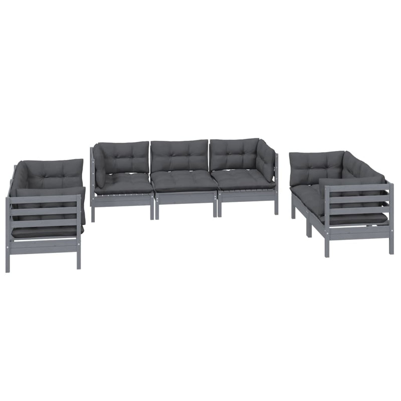 7 Piece Garden Lounge Set with Cushions Solid Pinewood Payday Deals