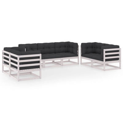 7 Piece Garden Lounge Set with Cushions Solid Pinewood Payday Deals
