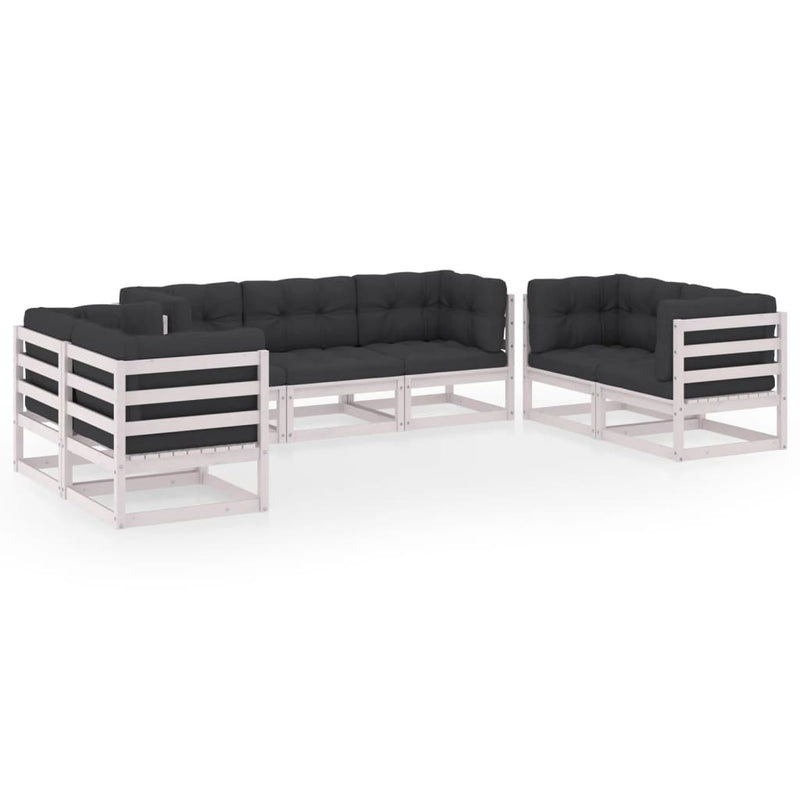 7 Piece Garden Lounge Set with Cushions Solid Pinewood Payday Deals