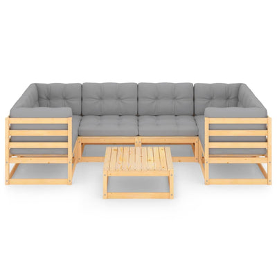 7 Piece Garden Lounge Set with Cushions Solid Pinewood Payday Deals