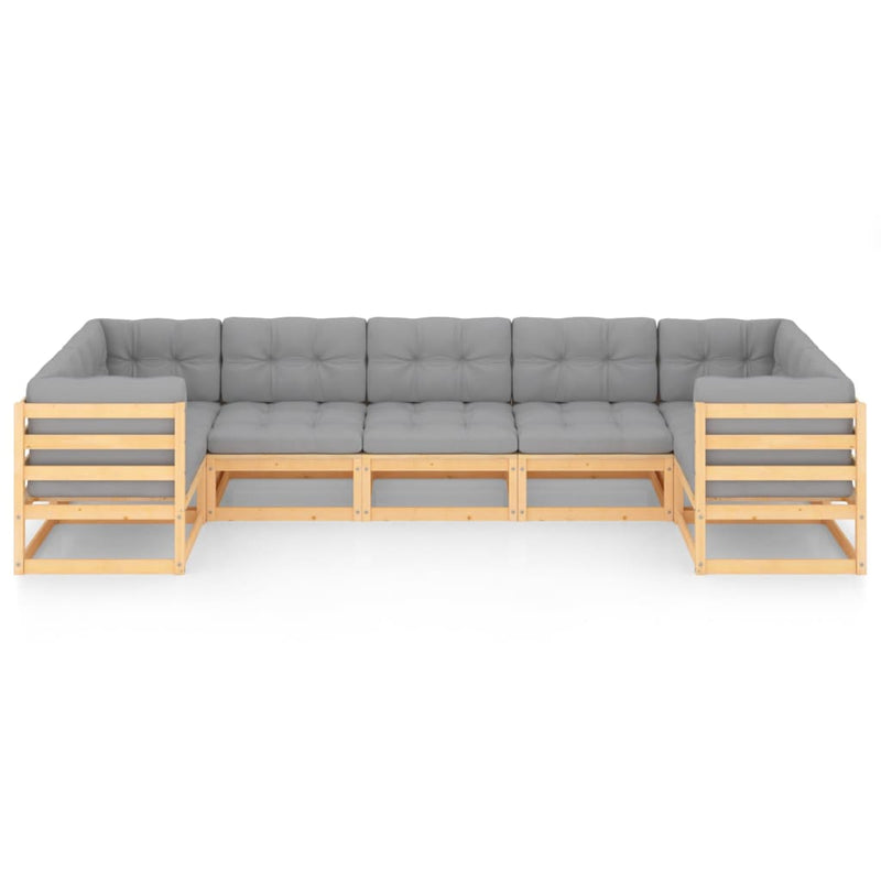 7 Piece Garden Lounge Set with Cushions Solid Pinewood Payday Deals
