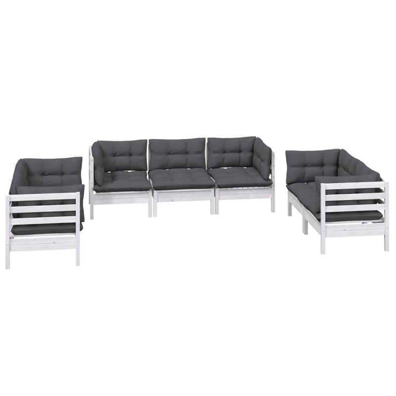 7 Piece Garden Lounge Set with Cushions Solid Pinewood Payday Deals