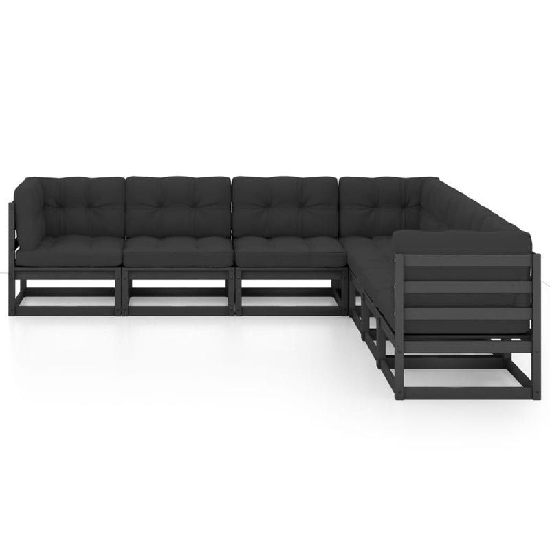 7 Piece Garden Lounge Set with Cushions Solid Pinewood Payday Deals
