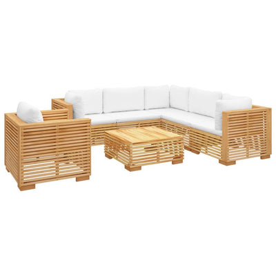 7 Piece Garden Lounge Set with Cushions Solid Teak Wood Payday Deals