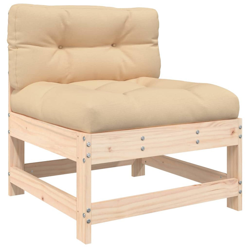 7 Piece Garden Lounge Set with Cushions Solid Wood Payday Deals