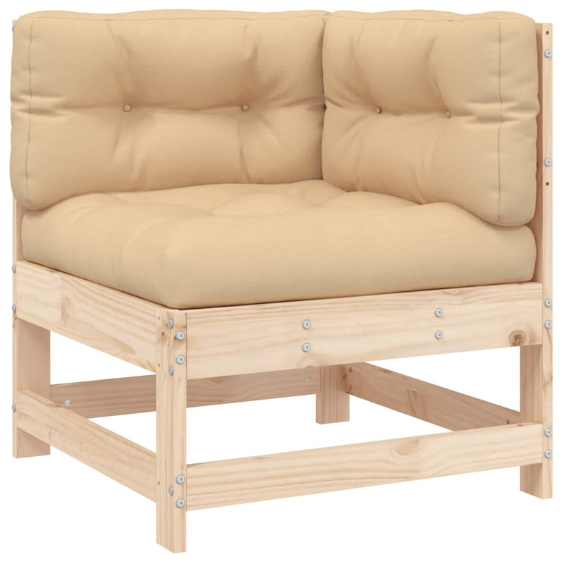 7 Piece Garden Lounge Set with Cushions Solid Wood Payday Deals