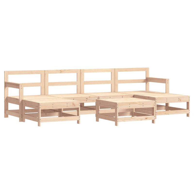 7 Piece Garden Lounge Set with Cushions Solid Wood Payday Deals