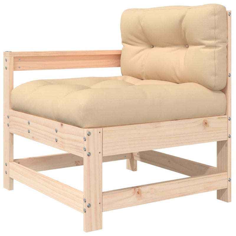 7 Piece Garden Lounge Set with Cushions Solid Wood Payday Deals