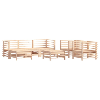 7 Piece Garden Lounge Set with Cushions Solid Wood Payday Deals