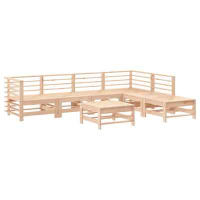 7 Piece Garden Lounge Set with Cushions Solid Wood Payday Deals