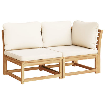 7 Piece Garden Lounge Set with Cushions Solid Wood Acacia Payday Deals