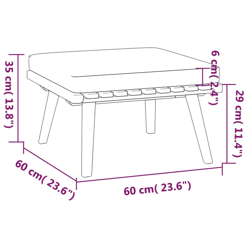 7 Piece Garden Lounge Set with Cushions Solid Wood Acacia Payday Deals