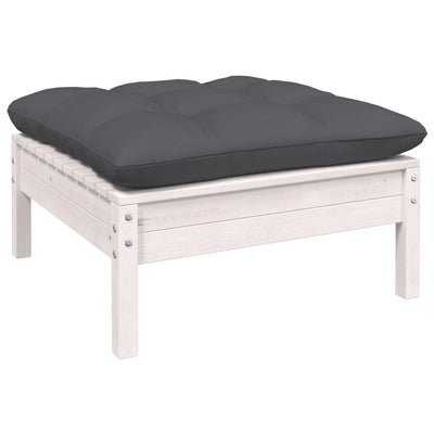 7 Piece Garden Lounge Set with Cushions White Pinewood Payday Deals