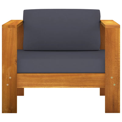 7 Piece Garden Lounge Set with Dark Grey Cushions Acacia Wood Payday Deals